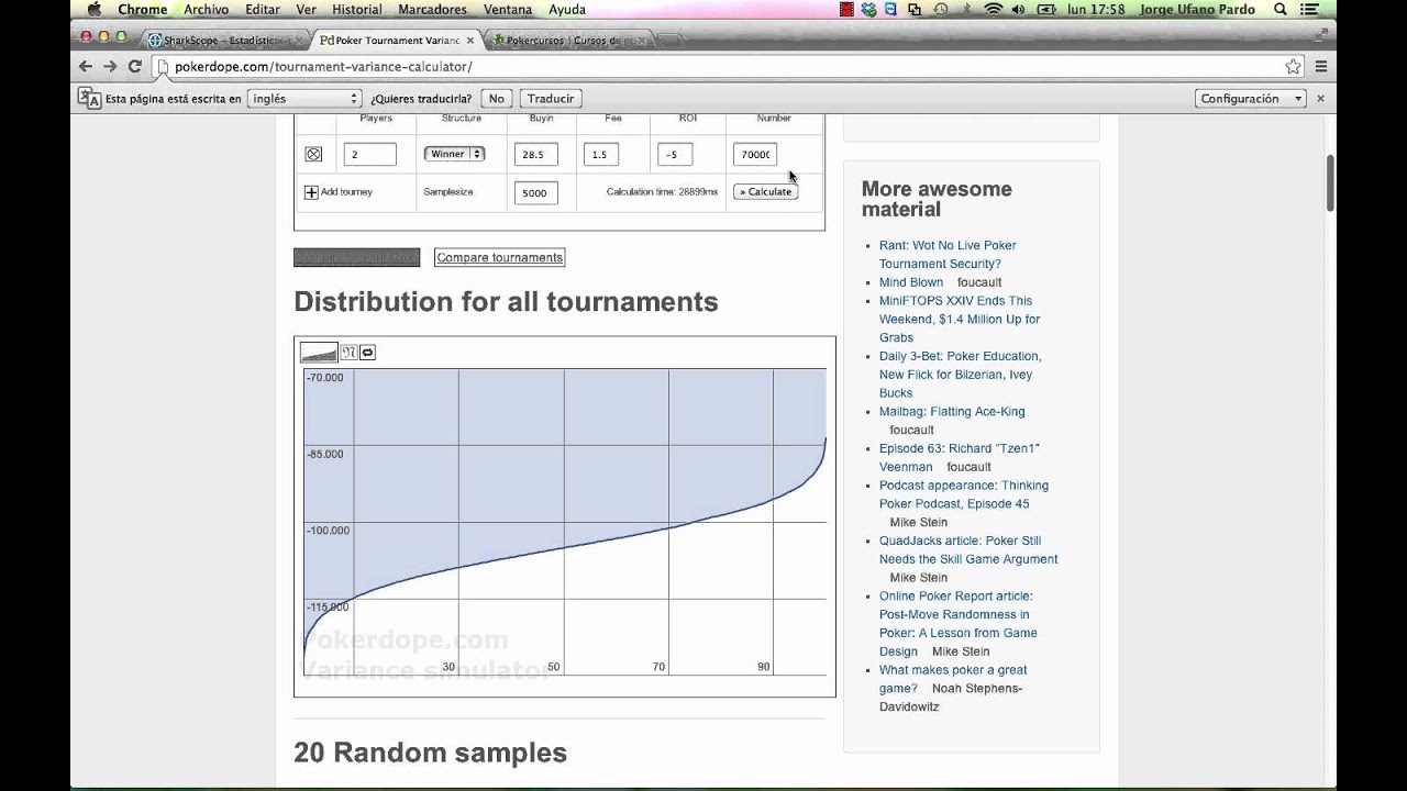 Demostración matemática de que el Poker no es un juego de azar.