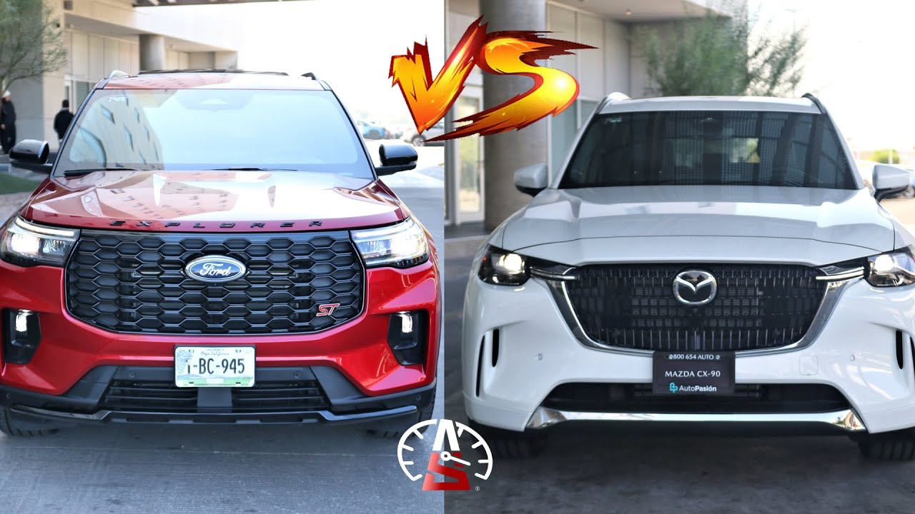 Comparativa Ford Explorer ST vs Mazda CX-90 0-100km/h (0-62MPH) #dragy
