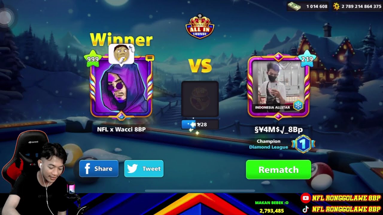 8BallPool TRICKSHOT & KISS SHOT In BERLIN/VENICE  NFL x WACCI 8BP LEVEL 999 😱😱
