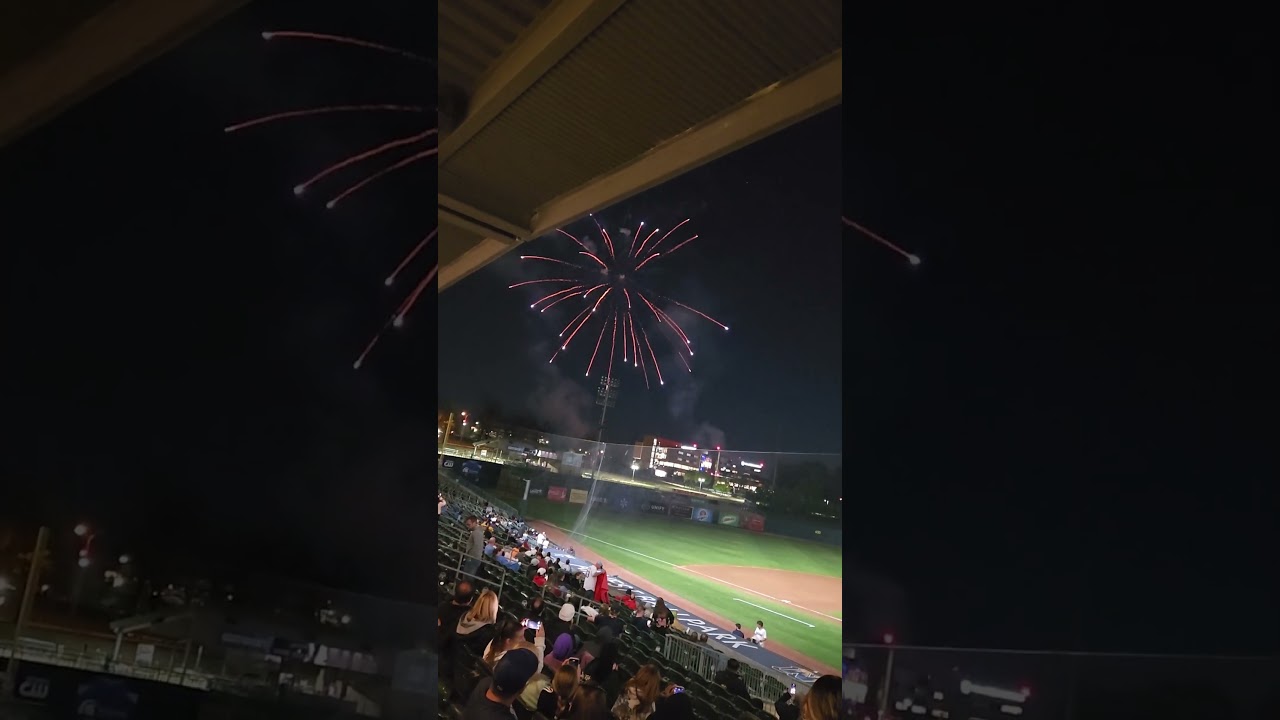 Fireworks show from what unfortunately ended up being a blow out Baseball game