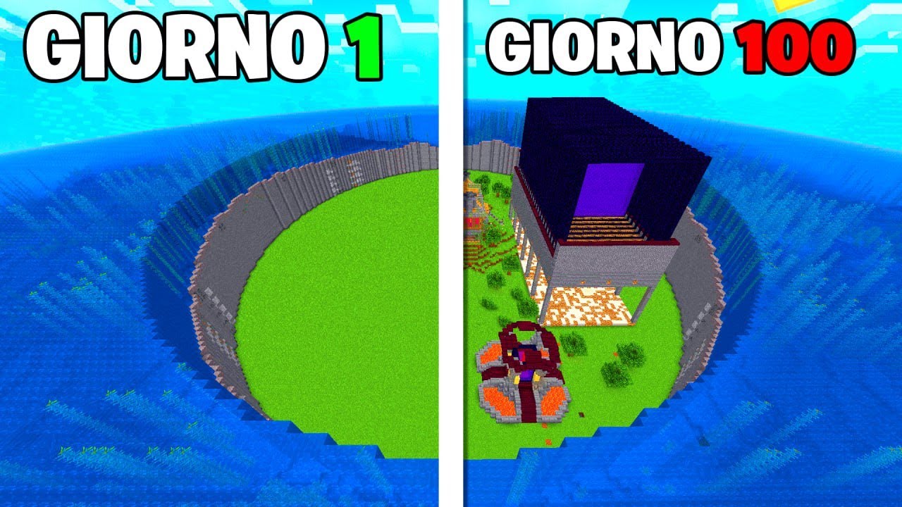 SOPRAVVIVO 100 GIORNI in Minecraft NELL'ATLANTIDE ABBANDONATA