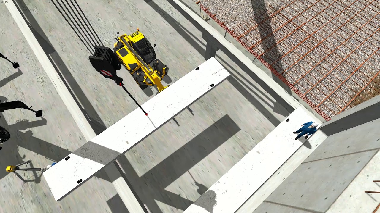 Montage der Betonteile