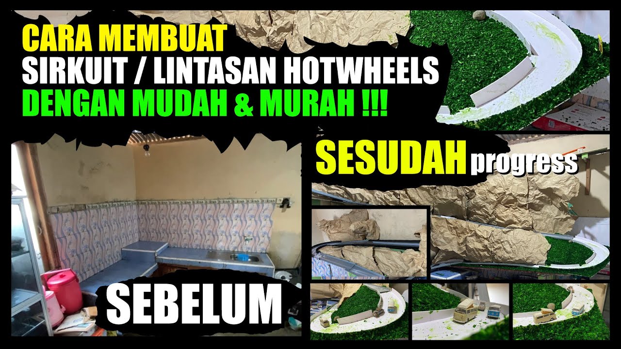Cara Membuat Sirkuit / Lintasan Hot Wheels Mudah dan Murah #tutorial #hotwheels #trackhotwheels