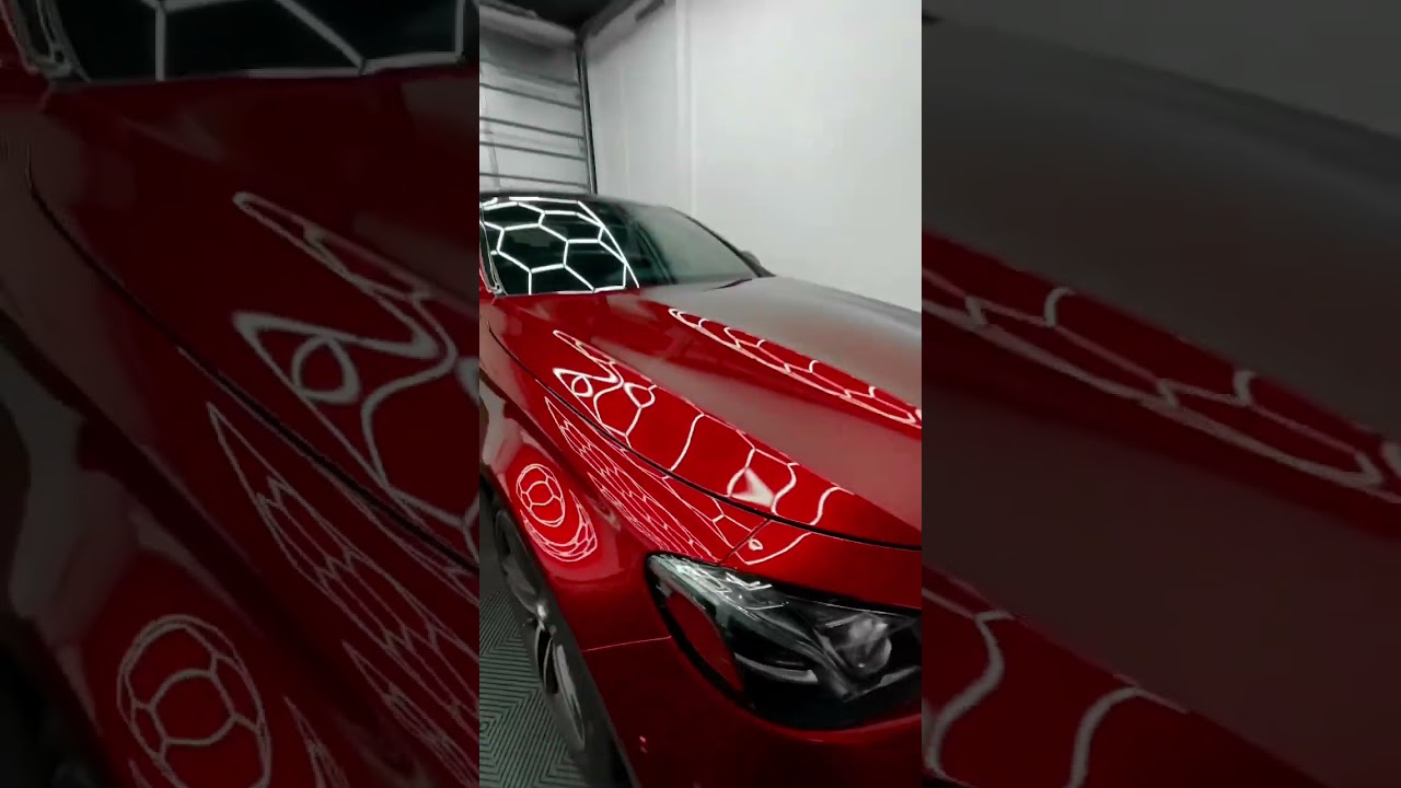 Inozetek Super Gloss Metallic Vampire Red Mercedes Car Wrap! | 