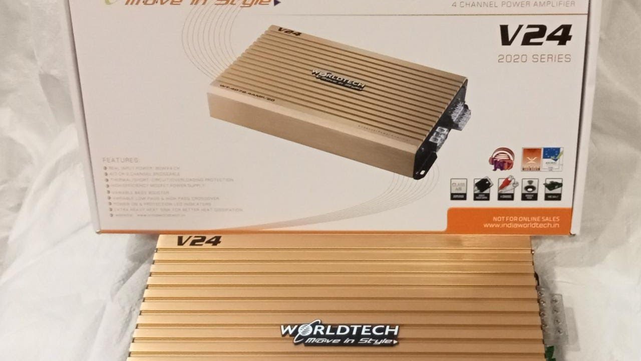 Worldtech WT-4079.4AMP/22 4 channel Amplifier unboxing #worldtech WT-4079
