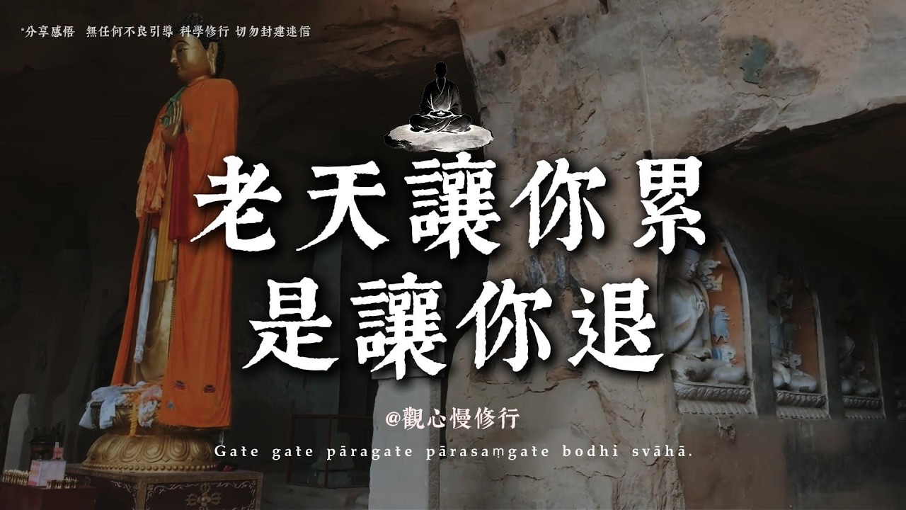 萬法皆空，因果不空！當你能量被吸幹時，一定要記住這段佛陀的開示。真正聰明的人，早就戒掉了“強求”丨#觀心慢修行 #國學 #佛學 #療愈 #佛法智慧 #人生智慧 #修行