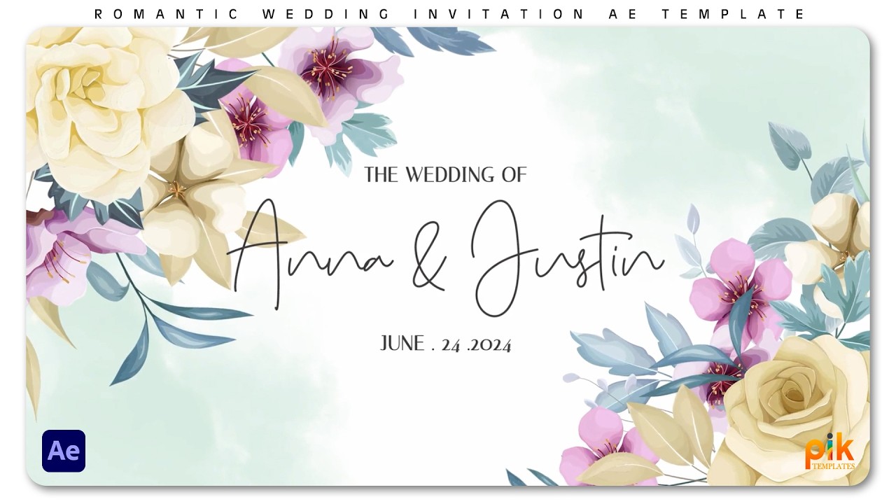 FREE Romantic Wedding Invitation After Effects Template | Wedding Video Invite | Pik Templates