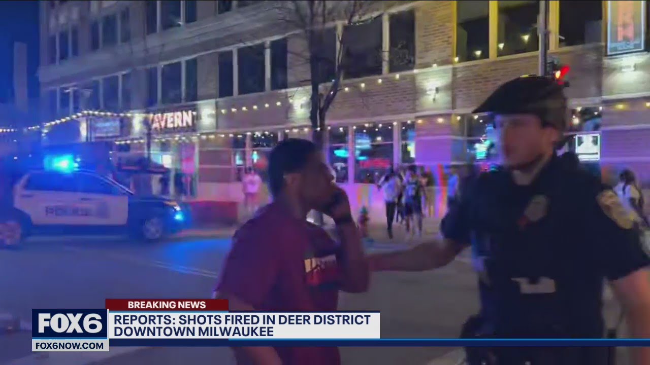 Scene, aftermath of reported shooting outside Deer District | FOX6 News Milwaukee