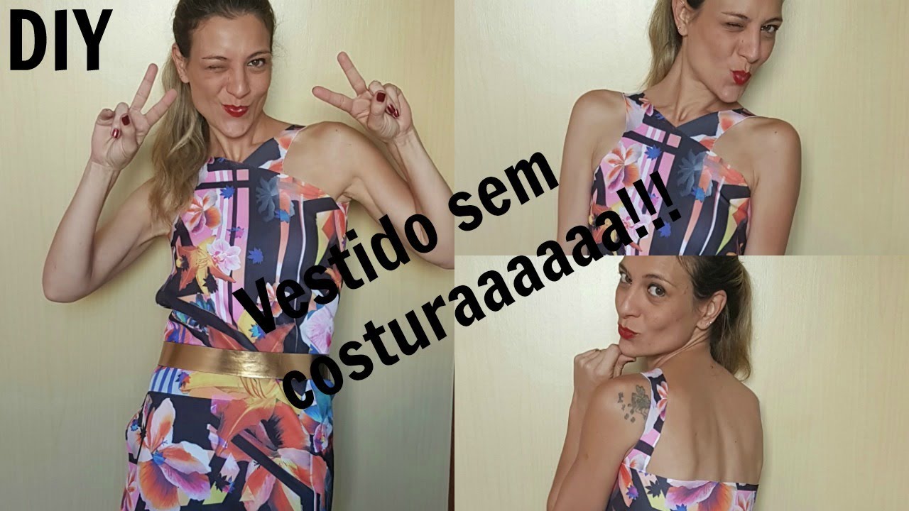 Vestido tubinho sem costura- DIY em 5 minutos