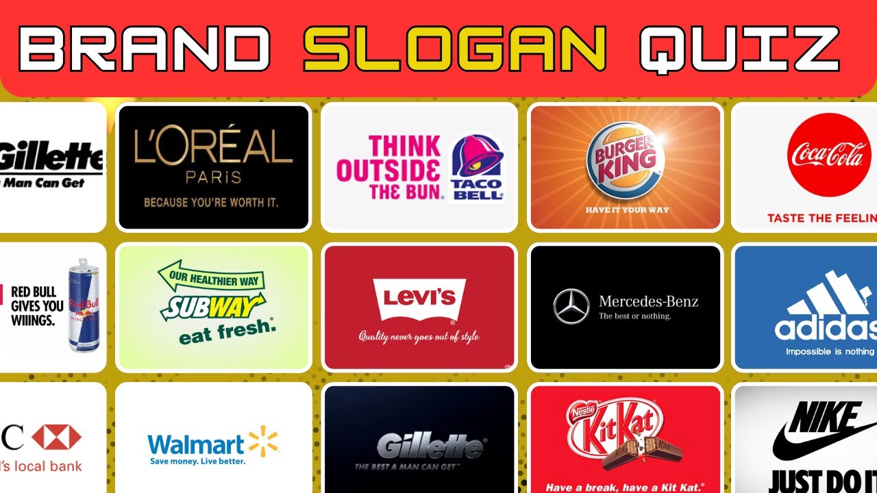 Can You Guess the BRAND from Its Famous SLOGAN? 🤔 | Logo & Slogan Challenge | Brand SLOGAN QUIZ