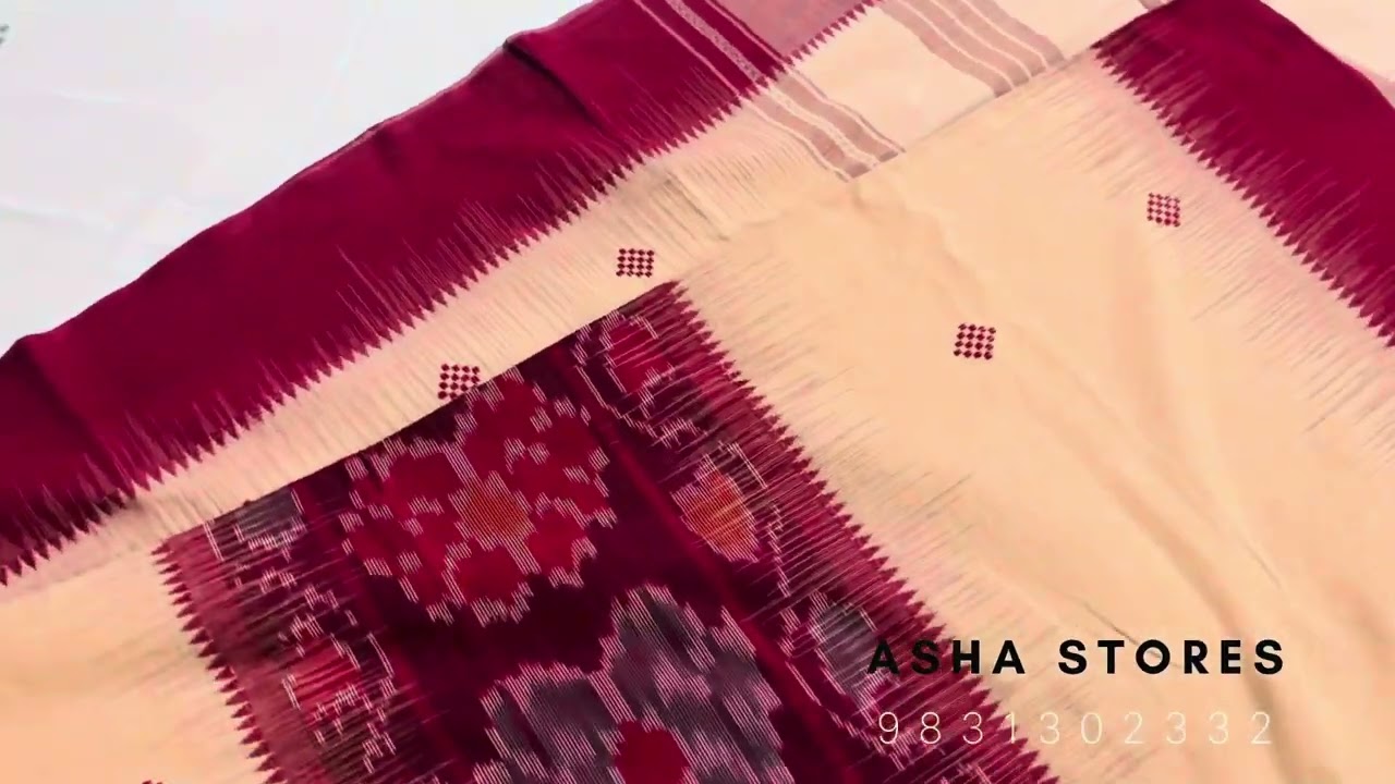 Bengal Traditional handwoven pure cotton dhonekhali saree #durgapuja #purehandlooms #indianclothing