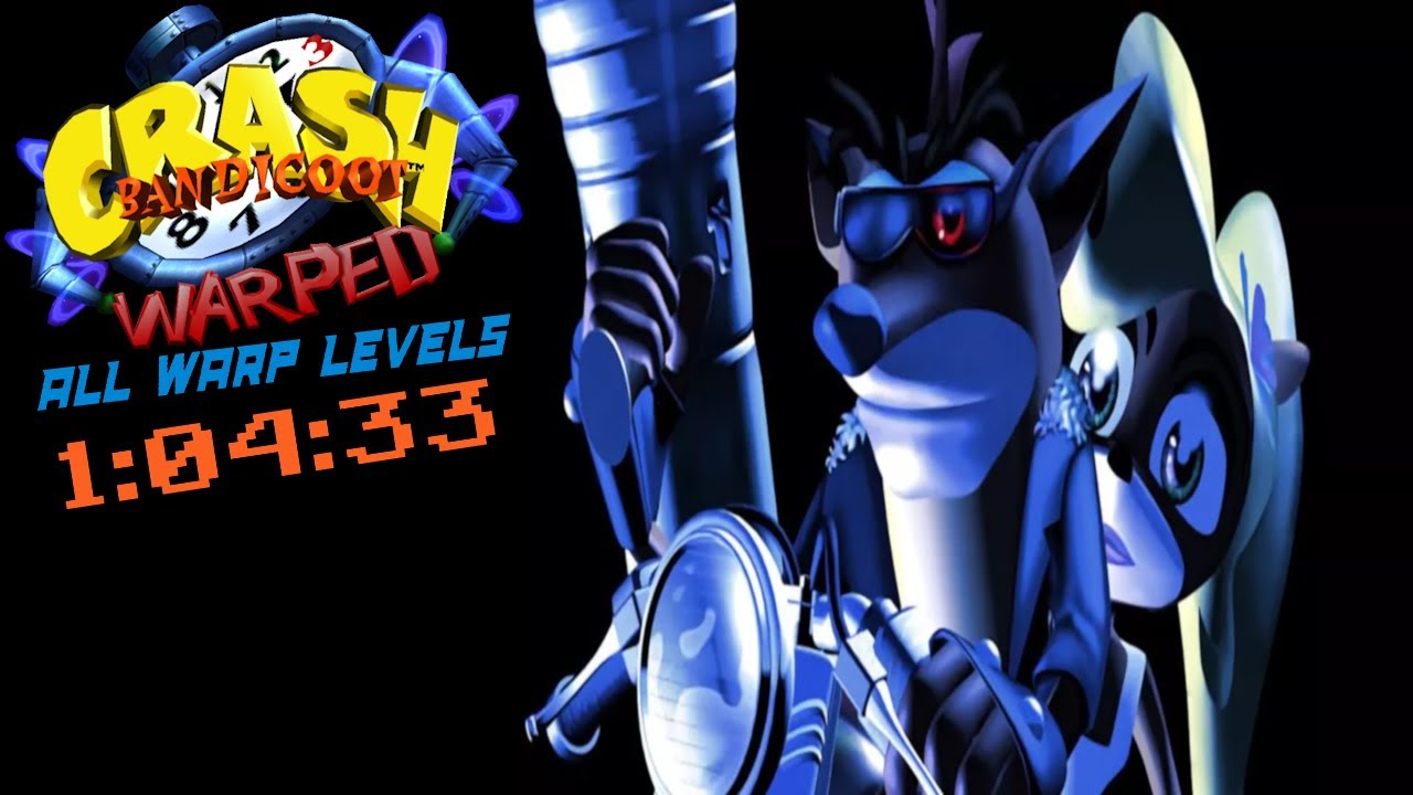 PS1 | Crash Bandicoot Warped Speedrun Edition All Warp levels 1:04:33