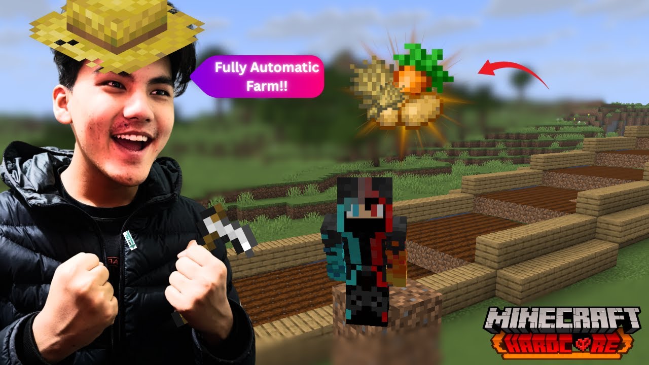 Full automatic farming farm 🔥| minecraft hardcore .