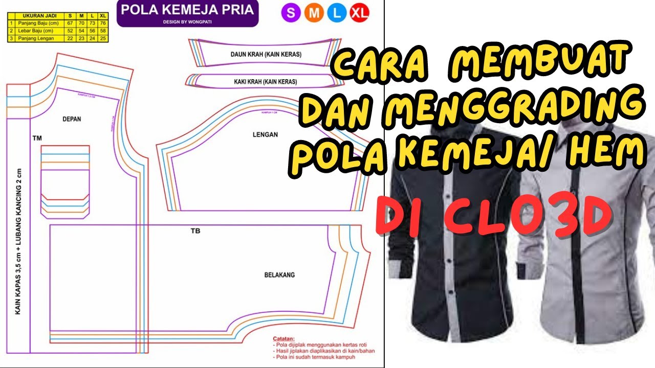 CARA GRADING POLA HEM DENGAN CLO3D