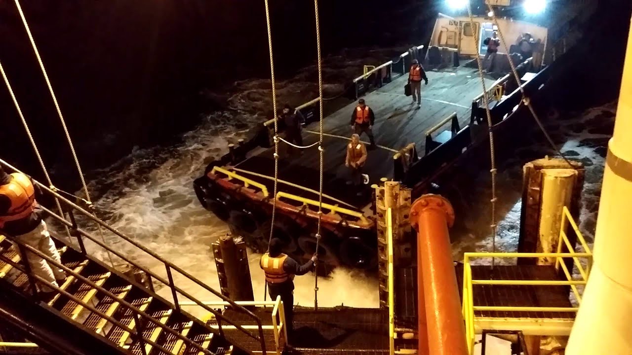 Oil platform crew change