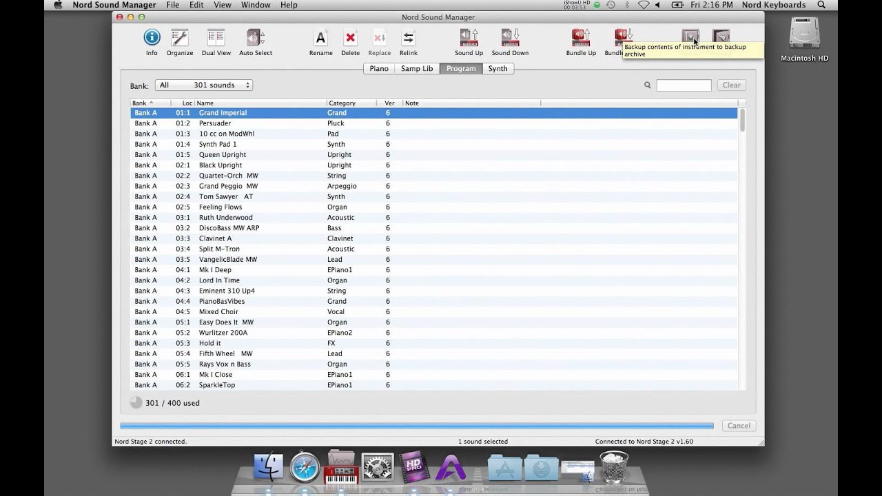Nord Sound Manager - Bundles, Backup and Restore