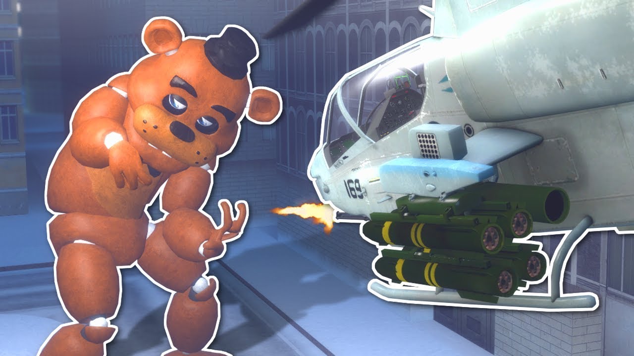 GIANT FREDDY BATTLE IN CITY! - Garry's Mod Gameplay - Gmod FNAF Battle