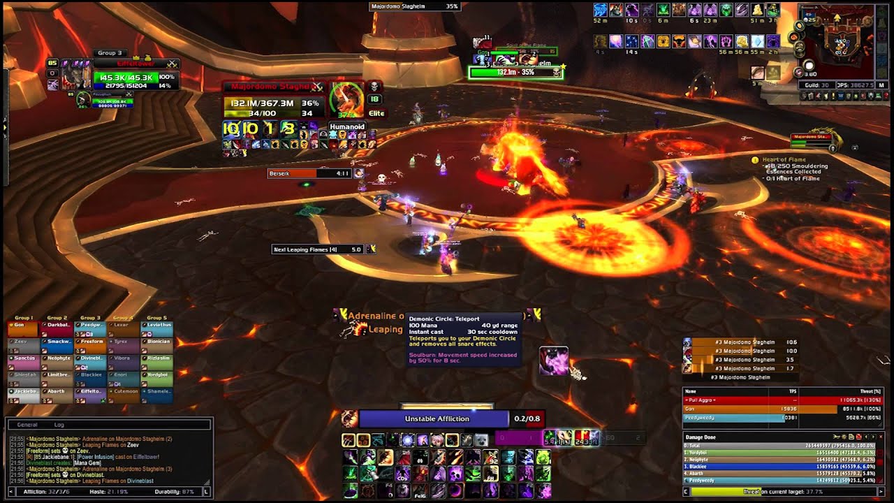 Staghelm 25 Heroic vs NoQuarter EU - Affliction Warlock PoV