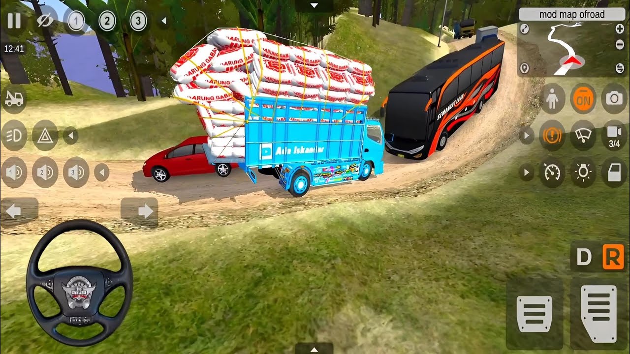 Bus Simulator Indonesia - Indian Heavy Loaded Truck Dangerous road Driving - Android Games