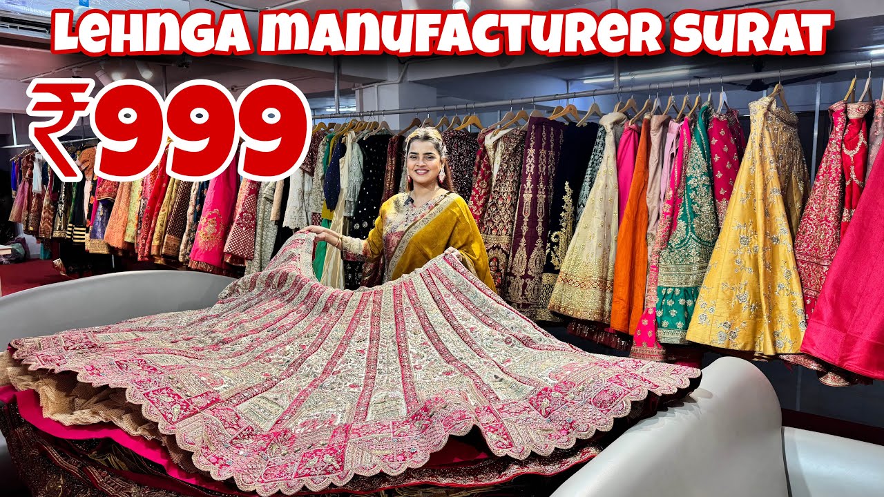 Biggest lehenga factory in surat lehenga manufacturer surat | Parnika India, Surat | Srv vlogs