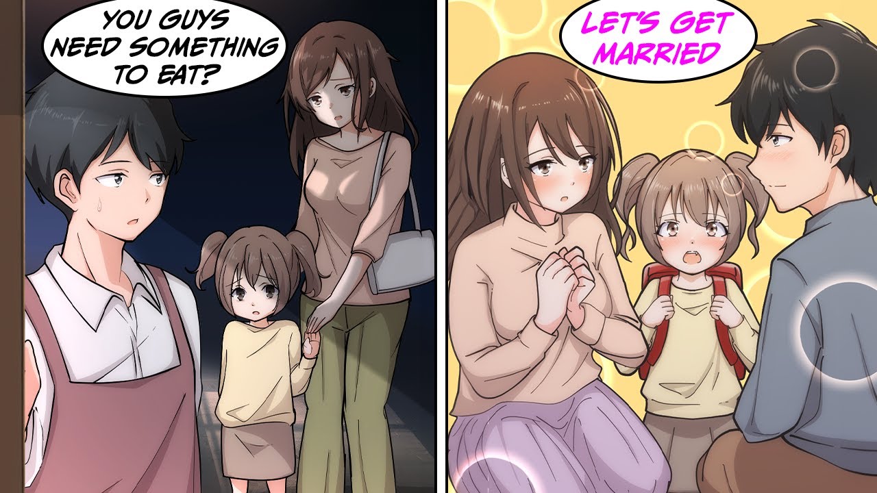 [Manga Dub] His restaurant was about to go out of business, but he fed the mother and daughter