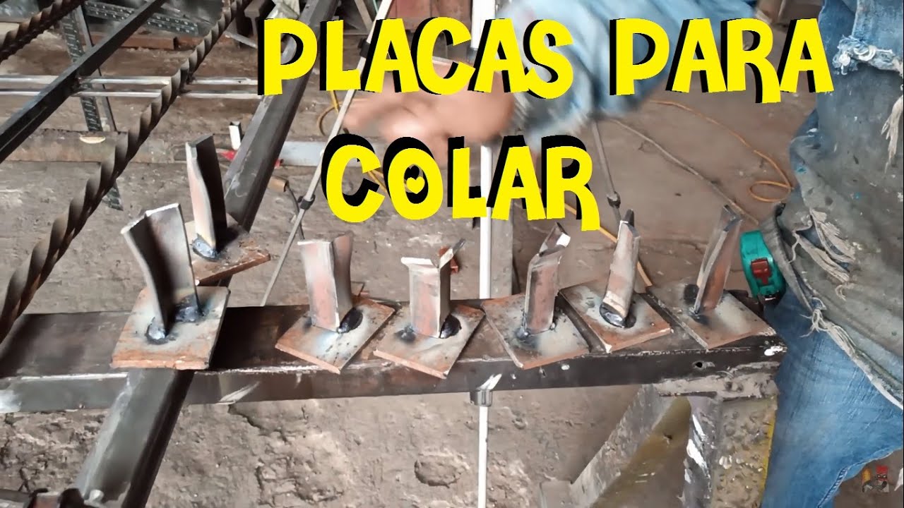 Como Hacer Placas de Anclaje para colar en concreto