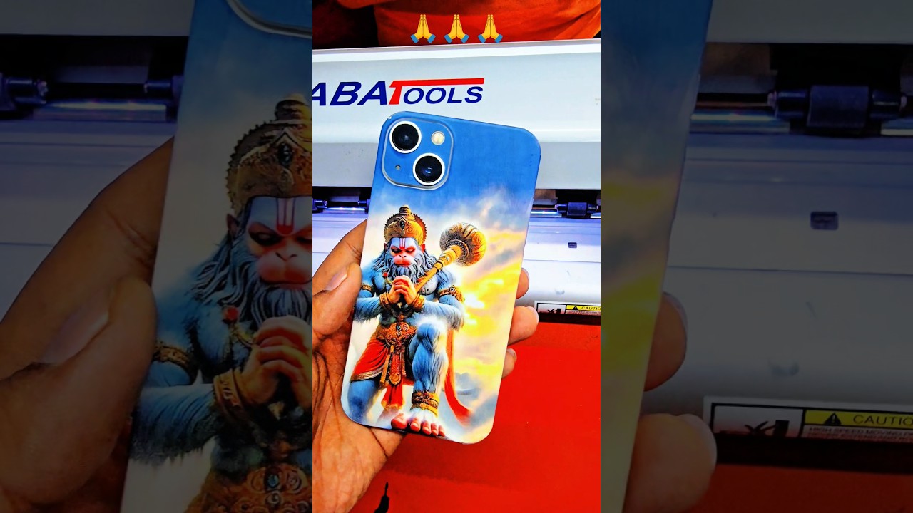 iPhone 13 📱 New 3D Hanuman Ji Sticker Back Look 🔥 #shortsfeed #shorts