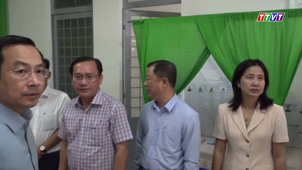 Phó Bí thư Thường trực Tỉnh ủy Nguyễn Thanh Nhàn kiểm tra công tác chuẩn bị bầu cử tại p.Vĩnh Tế