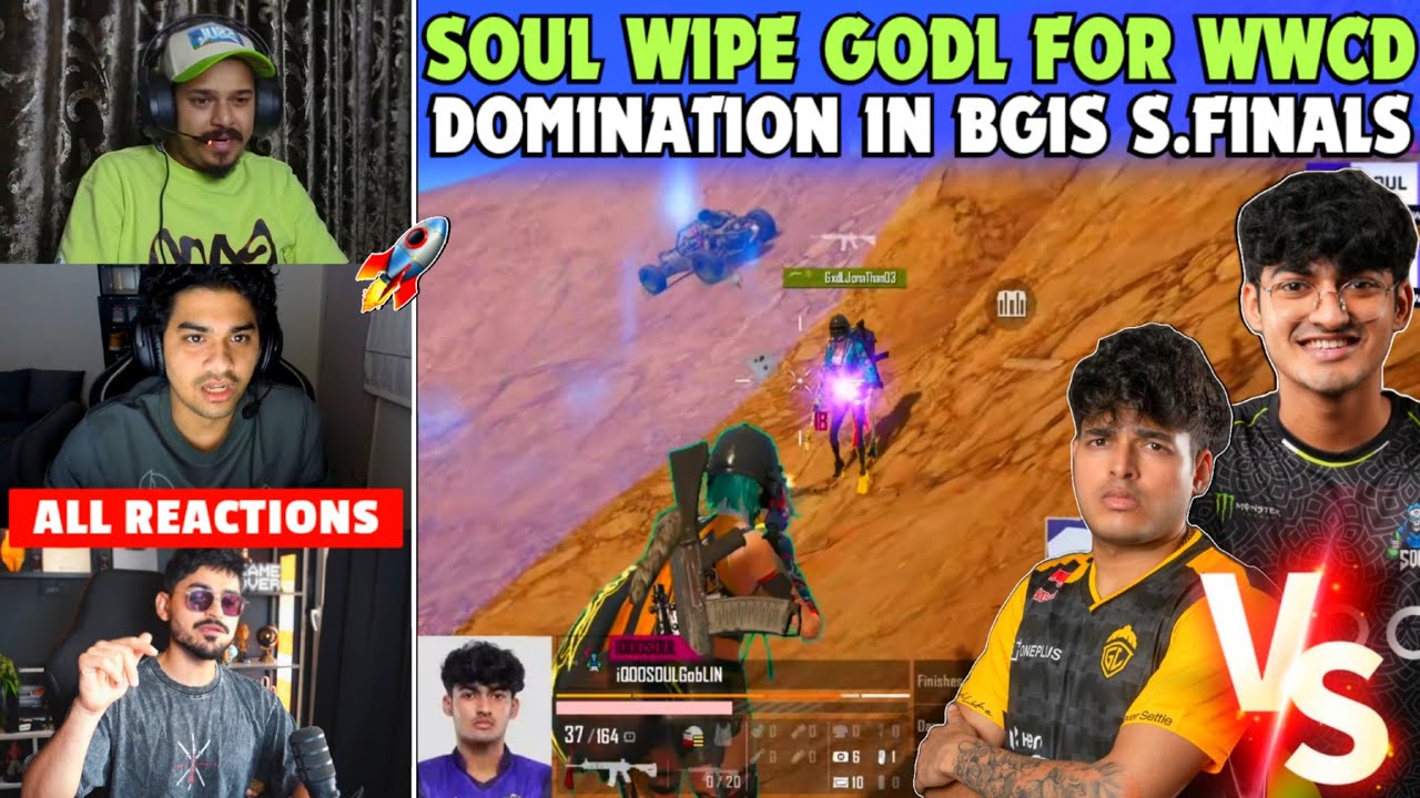 iQOOSouL Wipe GodL For WWCD ✅ All Reactions 🚨 Goblin vs Jonathan 🔥 Team SouL BGIS S.Finals Day 3 🚀