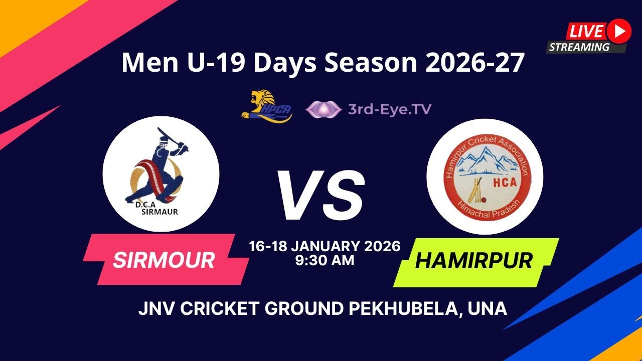 INTER DISTRICT U-19 TOURNAMENT 2026-27 (SIRMOUR VS HAMIRPUR)