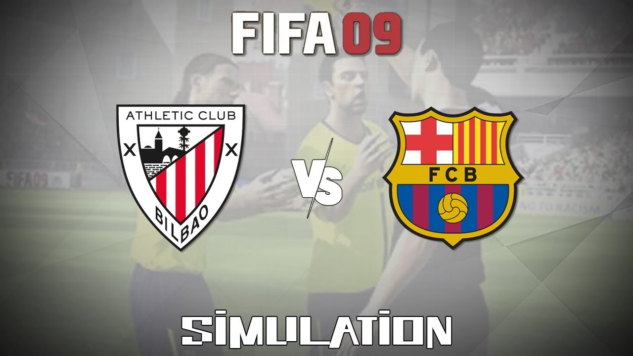 FIFA 09 (2008) - Athletic Bilbao vs FC Barcelona [Gameplay Simulation]