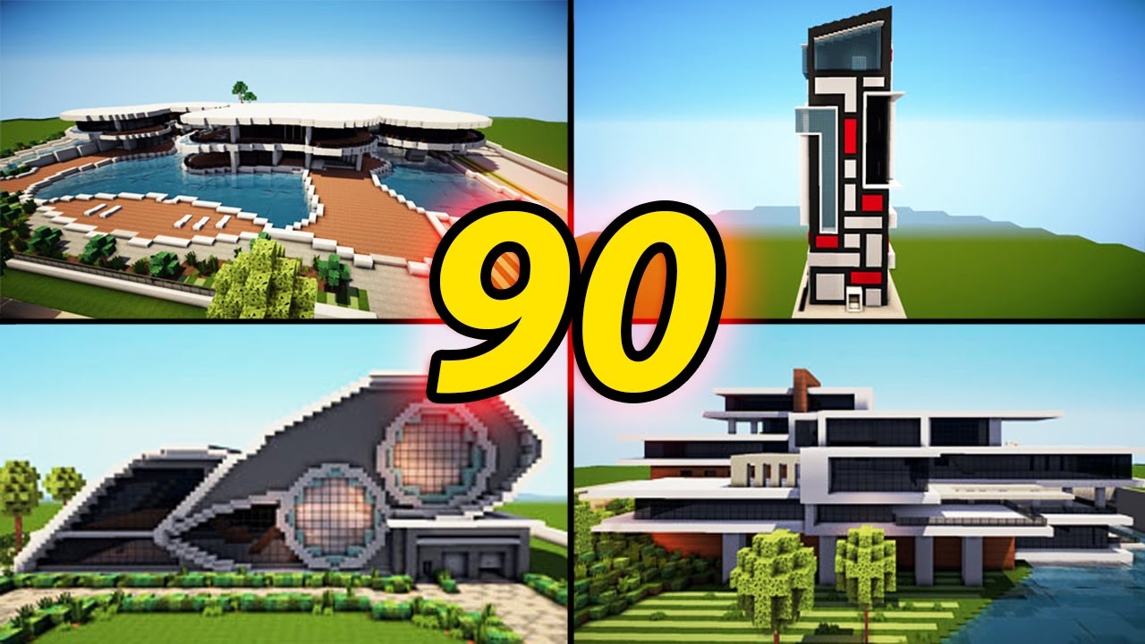 90 Amazing Minecraft Modern House Builds / + Download + Tutorials