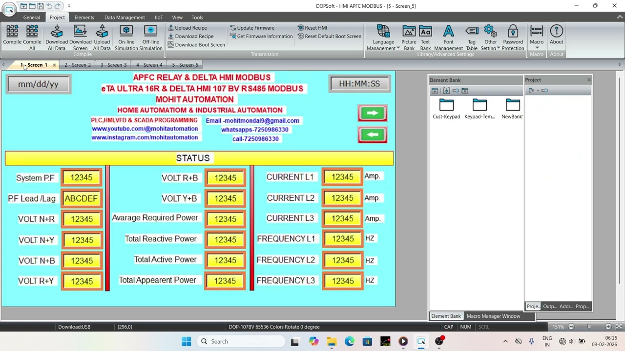 eta ultra 16R | HMI Designed | Modbus Communication RS 485 