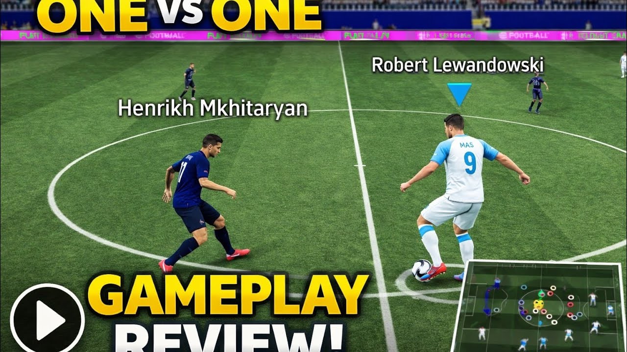 One vs one e football game play review,/