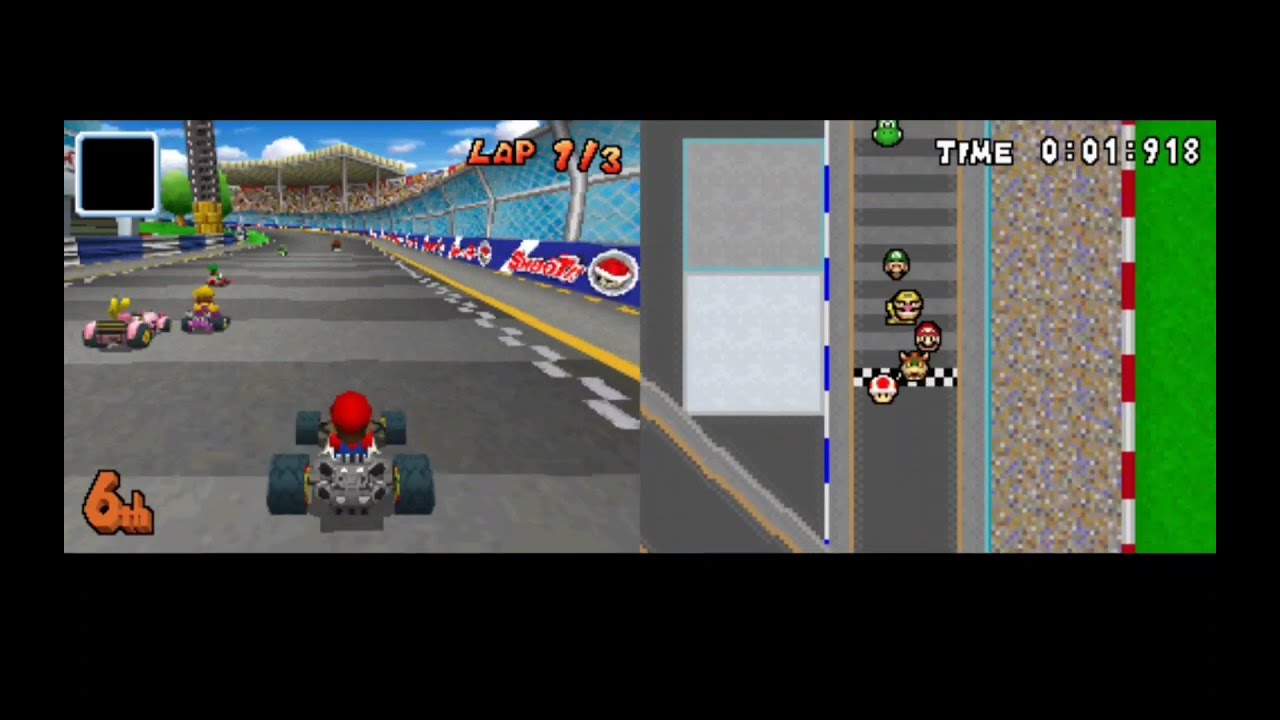 Mario Kart DS - Mushroom Cup 100cc - Nintendo DS gameplay!