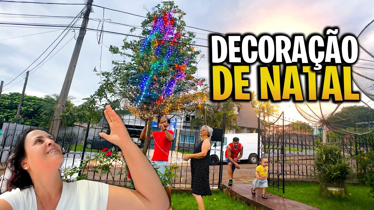 Colocando luzes de natal na casa da minha mãe 🎄VOU LEVAR MINHA MAE PRA UMA VIAGEM
