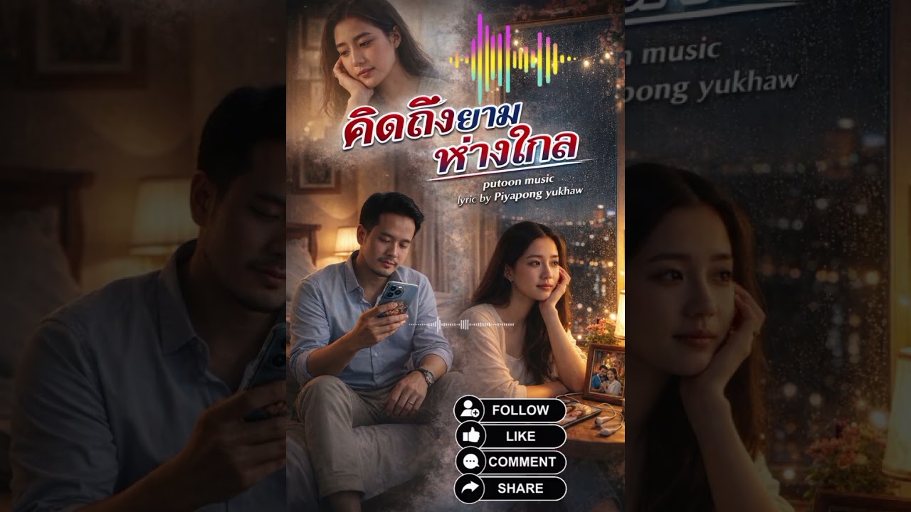 เพลง คิดถึงยามห่างไกล  putoon music lyric by Piyapong yukhaw 