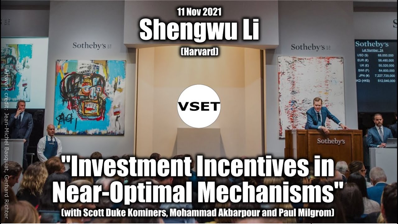 11 Nov 2021, Shengwu Li (Harvard)