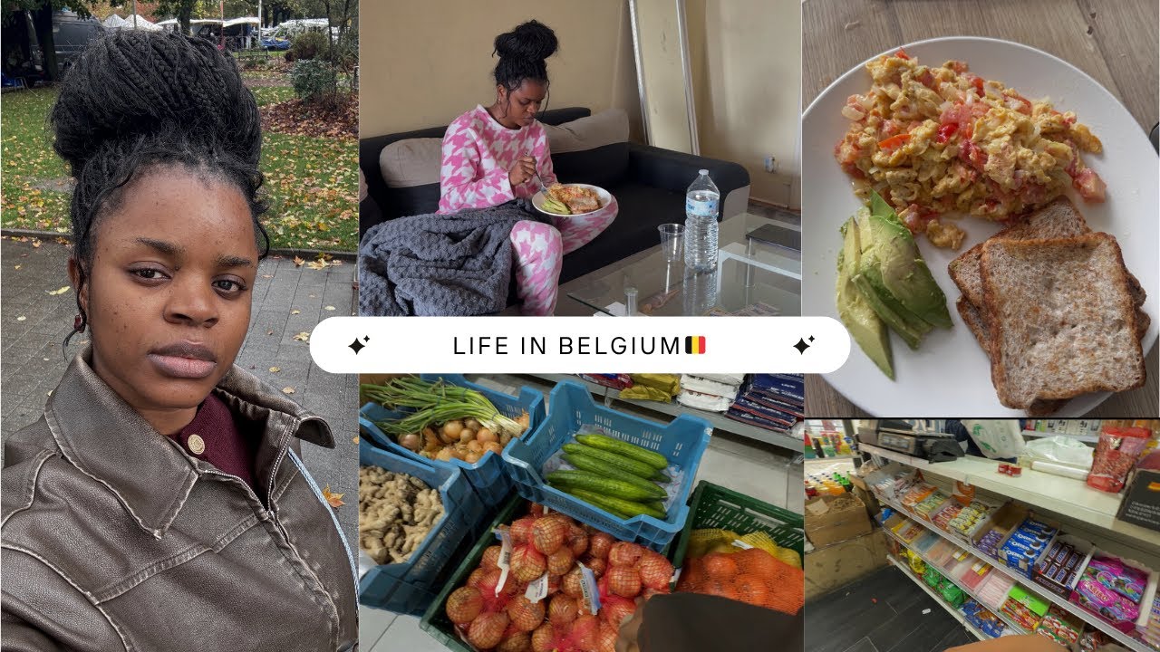 Living Alone in Belgium 🇧🇪 | A Day in My Life | Grocery Shopping & Home- Cooking