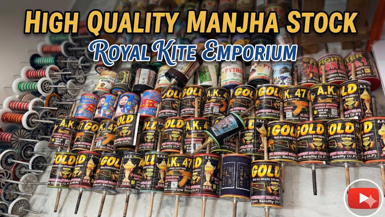 Premium quality Manjha & Fancy Charkhi Stock, Royal Kite Emporium, Cheap & Best #manjha 
