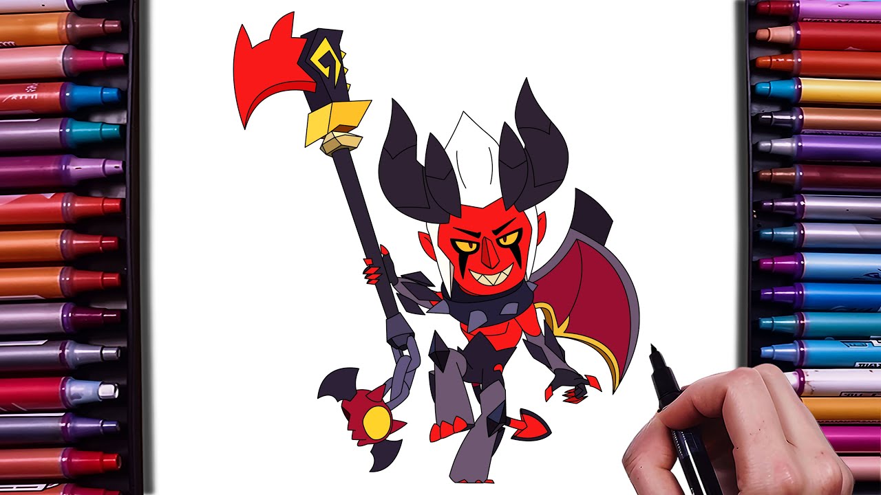 How to Draw Demon Mortis From Brawl Stars | New Mortis Skin | How to Draw Brawl Stars