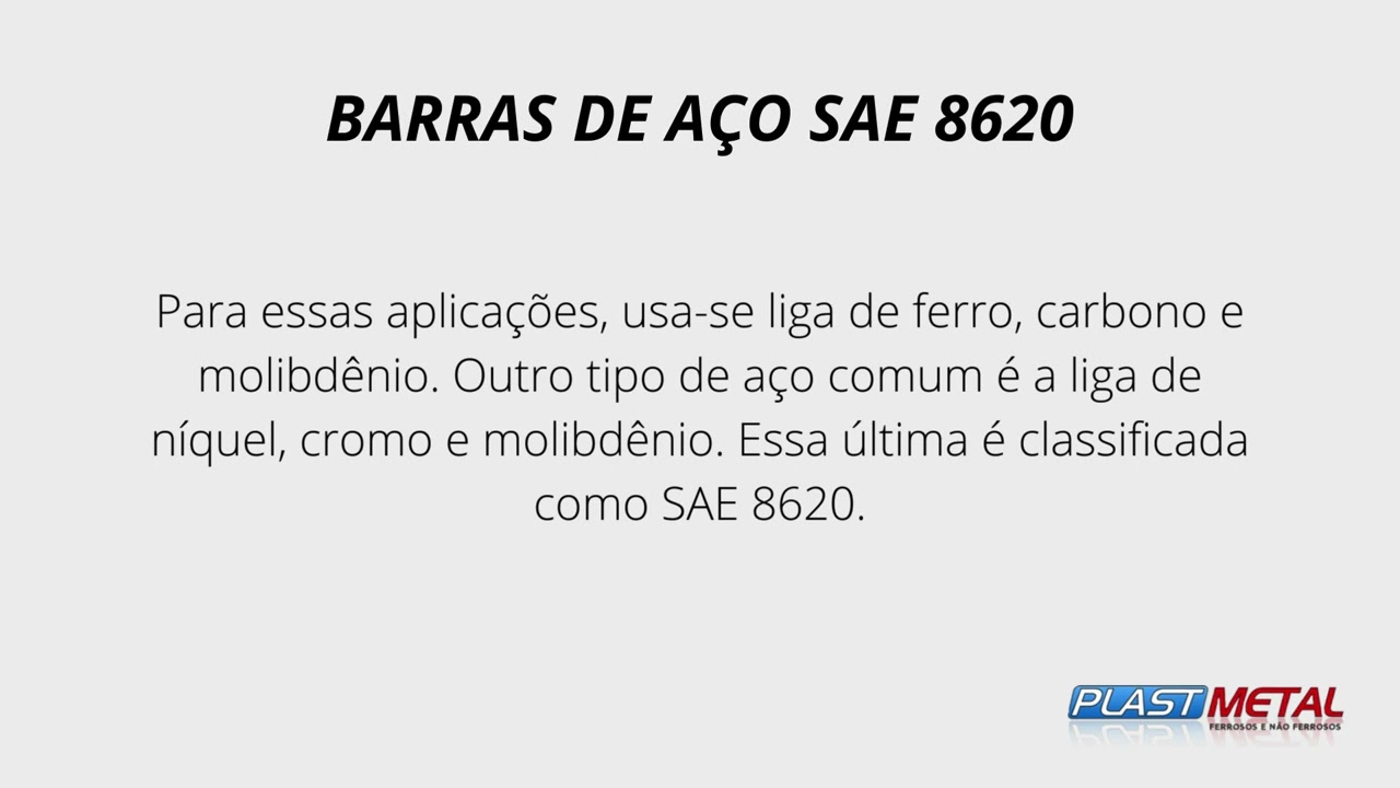 BARRAS DE AÇO SAE 8620