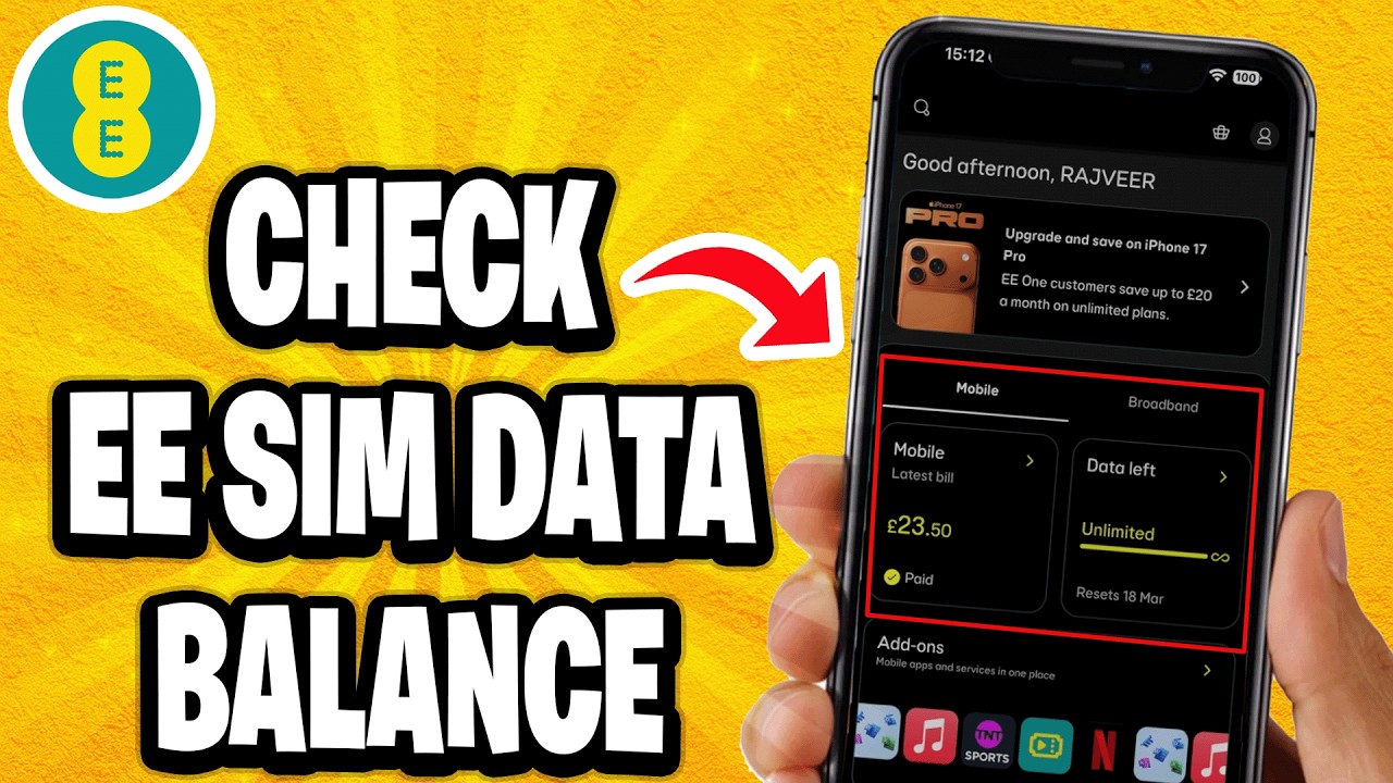 Как проверить баланс данных SIM-карты EE