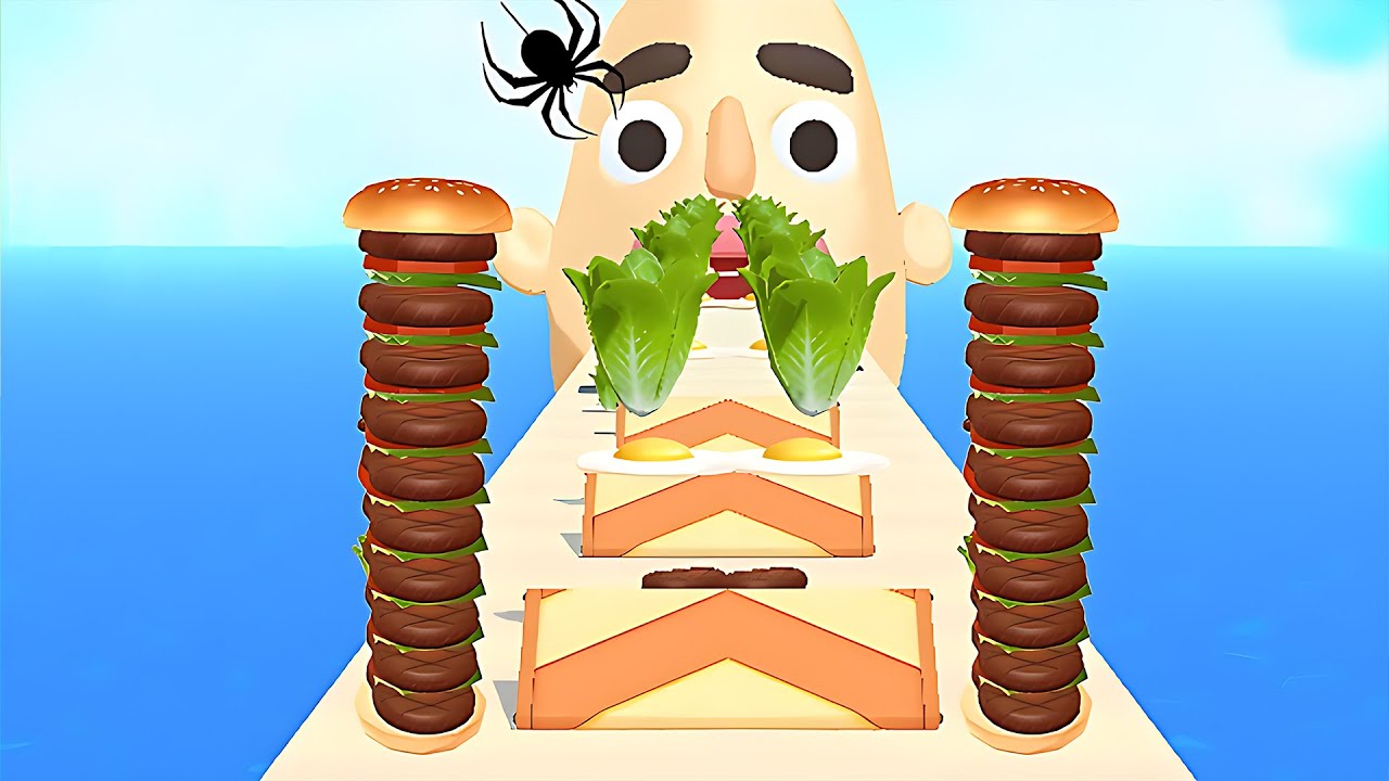 Sandwich Runner - SpeedRun All Levels Gameplay Walkthrough Android,ios New Update Ep79