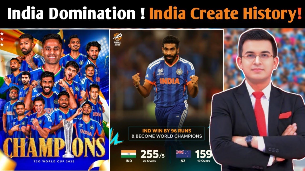 India Win T20 World Cup 2026 Final vs New Zealand | Historic Back to Back World Cup 