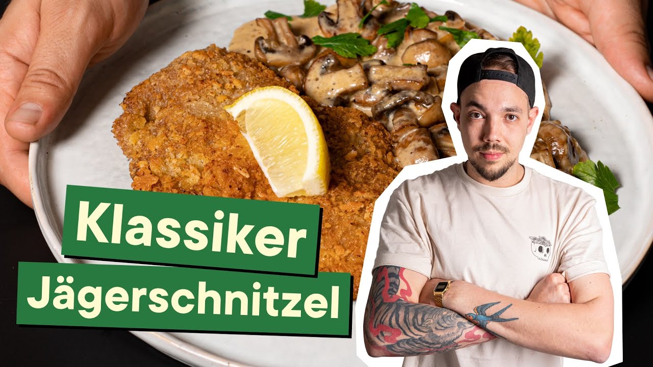 Knuspriges Jägerschnitzel mit cremiger Pilzsoße