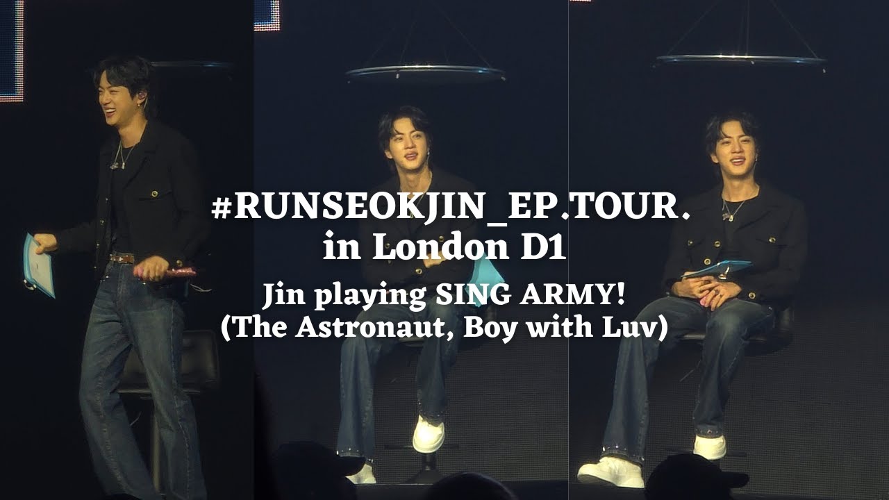 250805 Jin playing SING ARMY! (The Astronaut, BWL) —BTS Jin RUNSEOKJIN_EP.TOUR London Day 1 [4K]