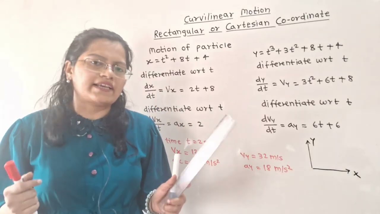 Curvilinear motion, Cartesian coordinates or Rectangular method, Engineering Mechanics