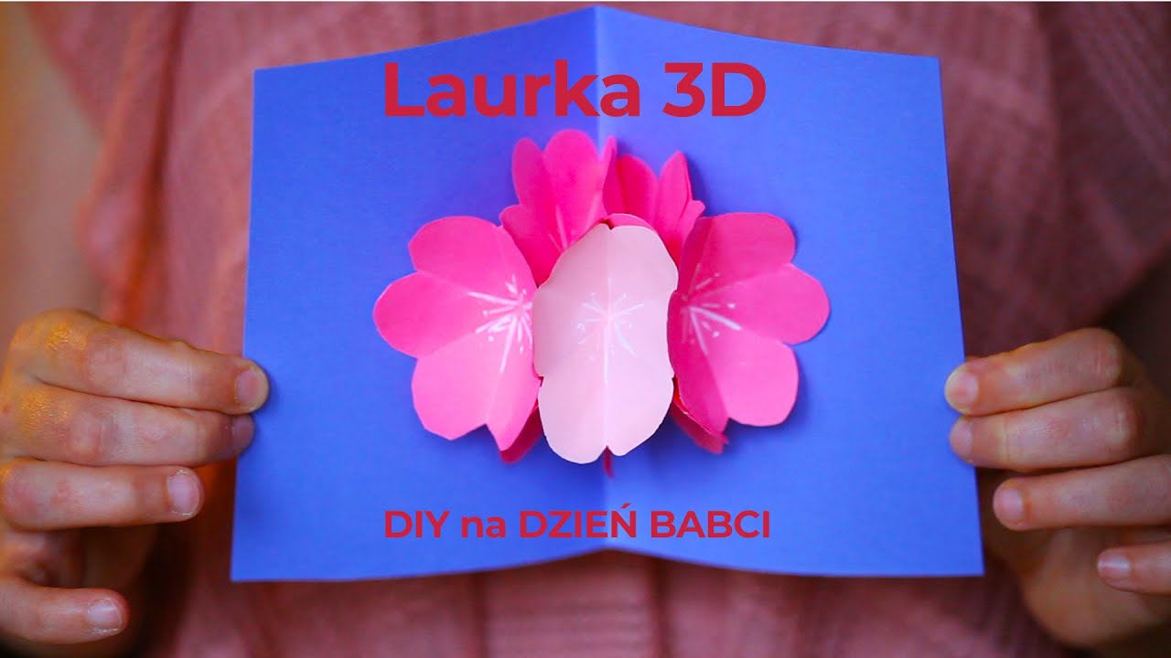 Pomysł na laurkę z kwiatami 3D 🌸