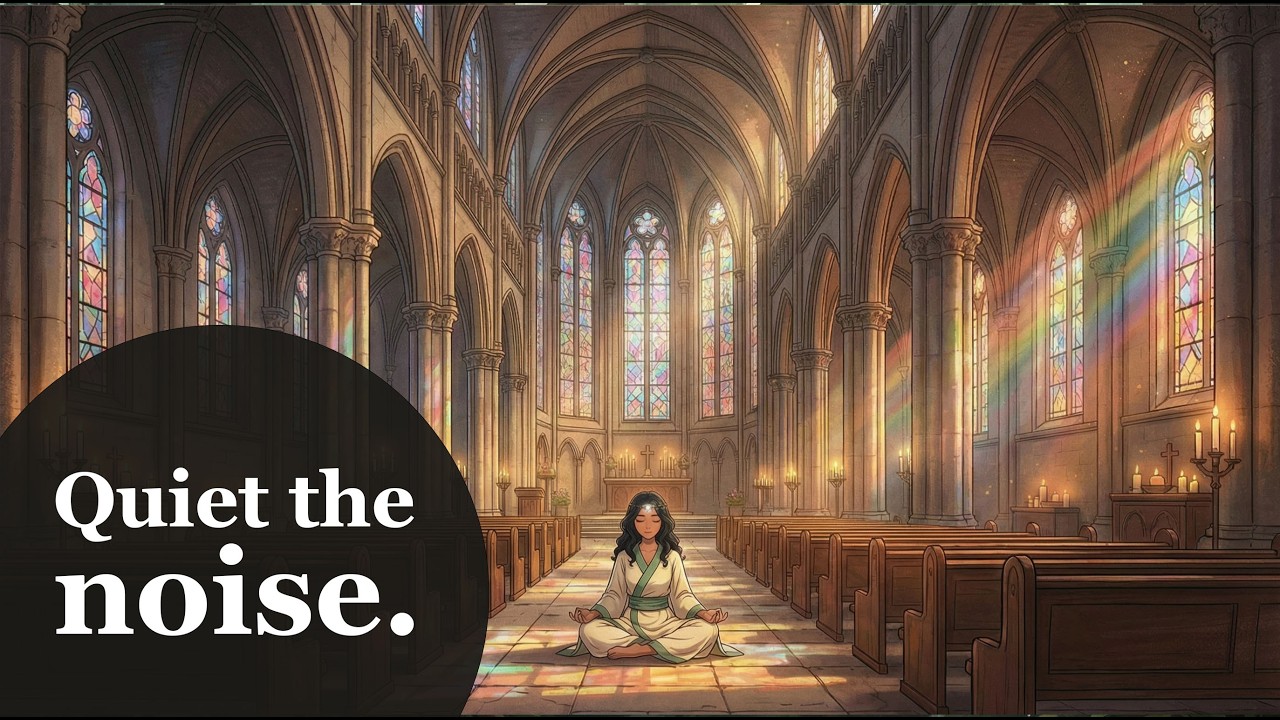 When anxiety feels too loud — Christian Lofi for calm & stress relief - 1 Hour Cathedral Atmosphere